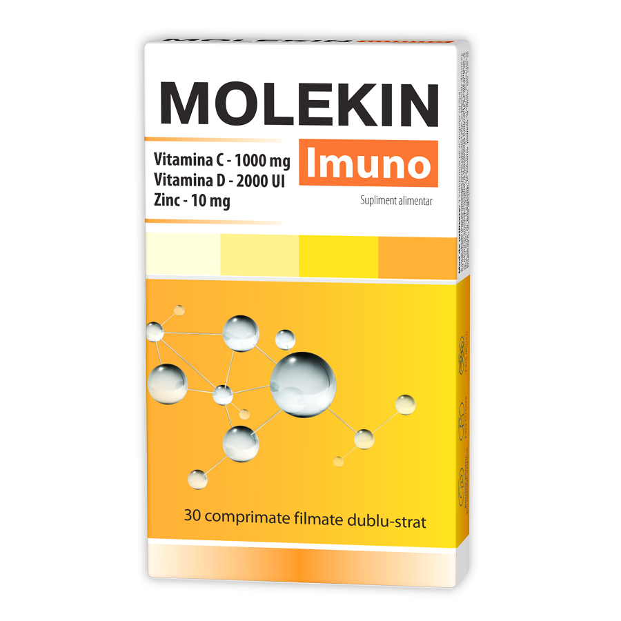 Molekin Imuno – Vitamina C 1000 mg + D3 + Zinc (30 comprimate)
