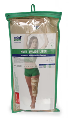 Orteză de genunchi cu fixare suplimentară (atele rigide) Nr. 6112-Med Textile