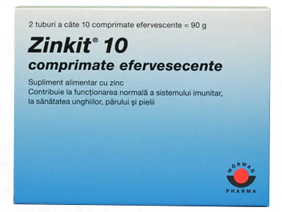 Zinkit® 10 mg – 20 comprimate efervescente – Wörwag Pharma