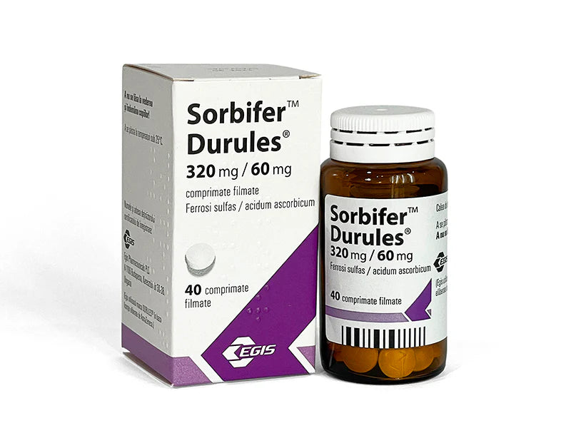 Sorbifer Durules 100 mg + 60 mg comprimate filmate  Egis Pharmaceuticals PLC