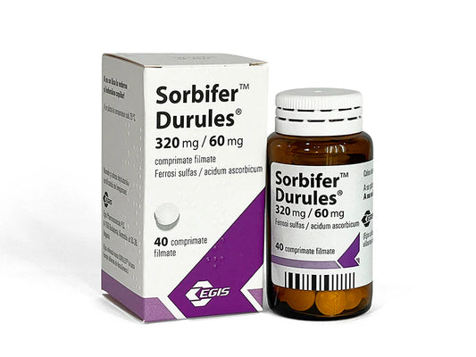 Sorbifer Durules 100 mg + 60 mg comprimate filmate  Egis Pharmaceuticals PLC