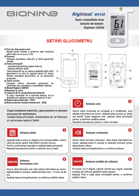 Glucometru Bionime GM 550