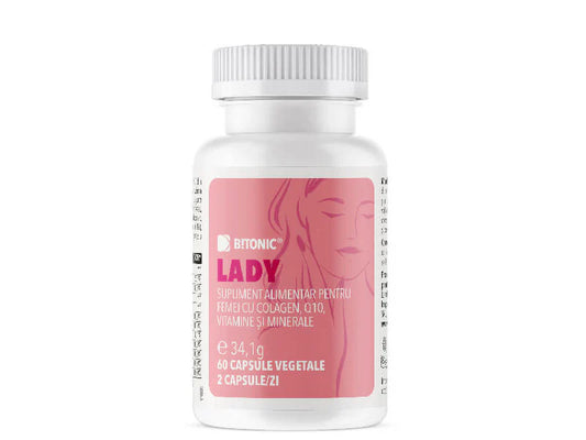 Bitonic Lady capsule – Împotriva îmbătrânirii, piele, păr și echilibru hormonal| Lifecare Essentials