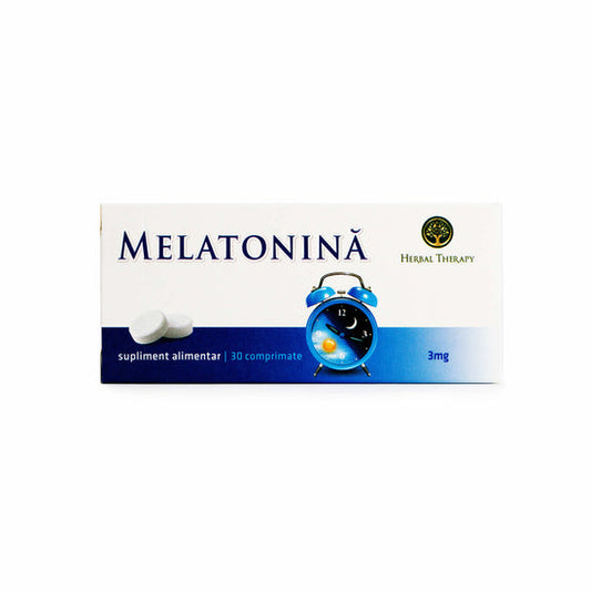Melatonină 3 mg, 30 comprimate – Somn odihnitor | Herbal Therapy