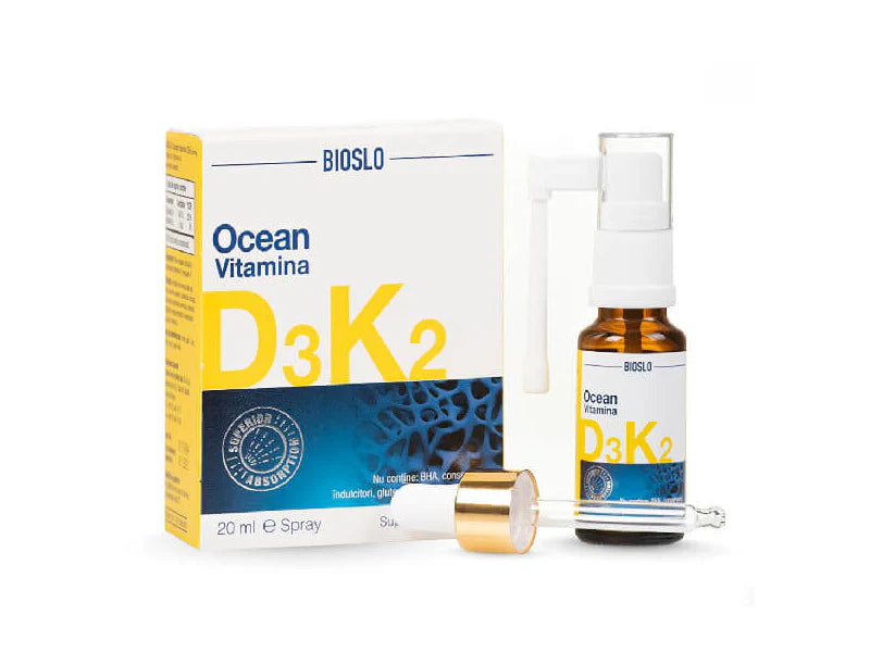 Bioslo D3K2 400UI picături/spray + pipetă 20 ml-Nuvite Ilac