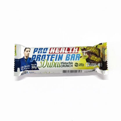 Baton Proteic Dubai Pistachio Crunch, 50 g – Gust Premium cu Fistic și Ciocolată